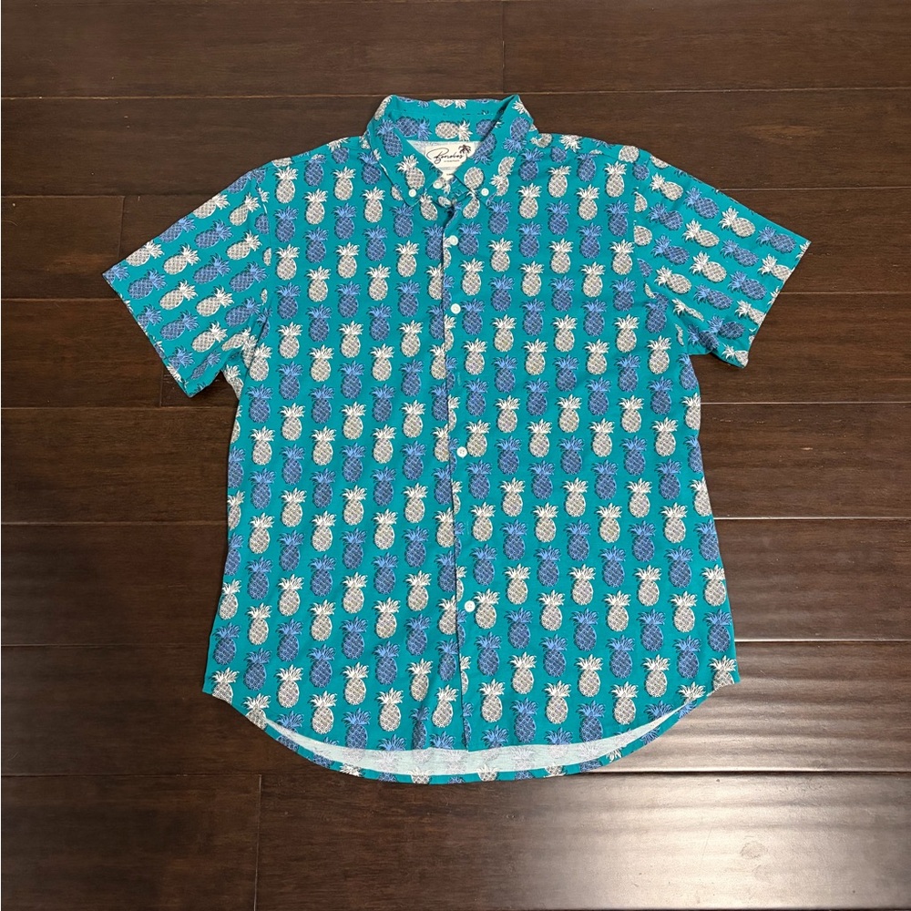 Bonobos Teal Pineapple Print Men's Shirt